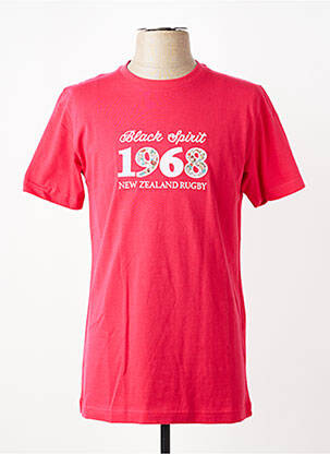 T-shirt broderie manches courtes rouge CAMBERABERO homme