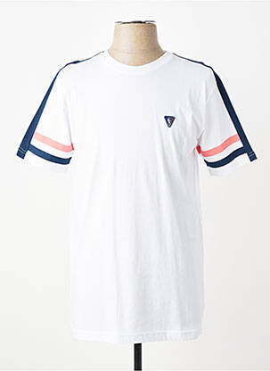 T-shirt broderie manches courtes blanc CAMBERABERO homme