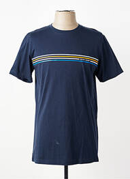 T-shirt coupe droite manches courtes bleu CAMBERABERO homme