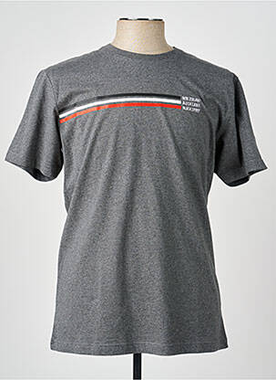 T-shirt broderie manches courtes gris CAMBERABERO homme