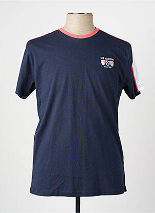 T-shirt coupe droite manches courtes bleu CAMBERABERO homme