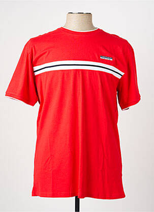 T-shirt broderie manches courtes rouge CAMBERABERO homme