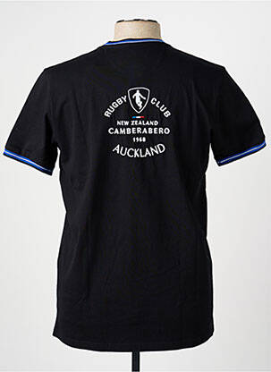 T-shirt broderie manches courtes noir CAMBERABERO homme