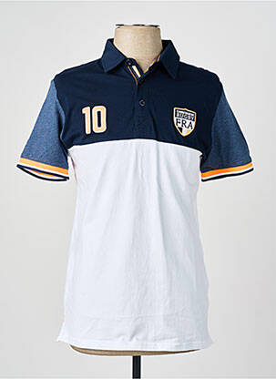 Polo tissage jersey manches courtes blanc CAMBERABERO homme