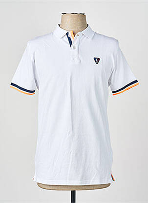 Polo tissage jersey manches courtes blanc CAMBERABERO homme