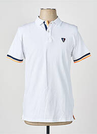 Polo tissage jersey manches courtes blanc CAMBERABERO homme