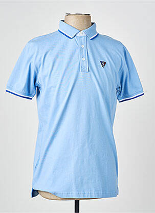 Polo tissage jersey manches courtes bleu CAMBERABERO homme