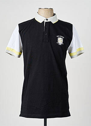 Polo tissage jersey manches courtes noir CAMBERABERO homme