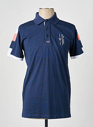 Polo sérigraphie manches courtes bleu CAMBERABERO homme