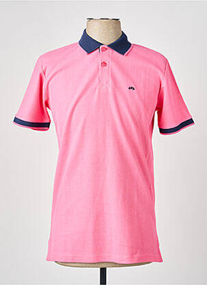 Polo stretch manches courtes rose CAMBERABERO homme