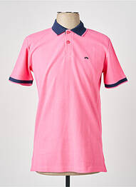 Polo stretch manches courtes rose CAMBERABERO homme