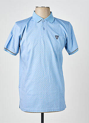 Polo tissage jersey manches courtes bleu CAMBERABERO homme