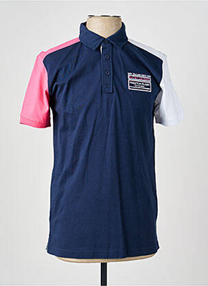 Polo tissage jersey manches courtes bleu CAMBERABERO homme