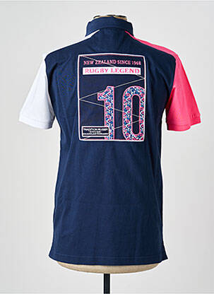 Polo tissage jersey manches courtes bleu CAMBERABERO homme