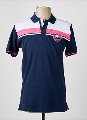 Polo tissage jersey manches courtes bleu CAMBERABERO homme
