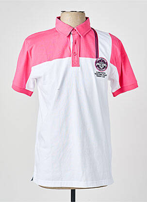 T-shirt broderie manches courtes rose CAMBERABERO homme