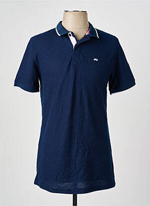 Polo stretch manches courtes bleu fonce CAMBERABERO homme