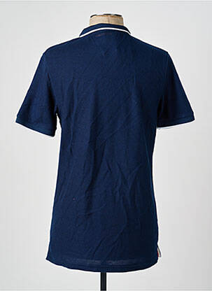 Polo stretch manches courtes bleu fonce CAMBERABERO homme