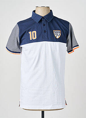 Polo tissage jersey manches courtes bleu CAMBERABERO homme