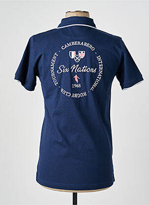 Polo tissage jersey manches courtes bleu CAMBERABERO homme