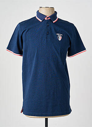 Polo tissage jersey manches courtes bleu CAMBERABERO homme