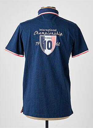 Polo tissage jersey manches courtes bleu CAMBERABERO homme
