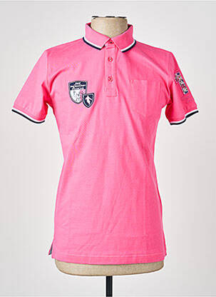 Polo tissage jersey manches courtes rose CAMBERABERO homme