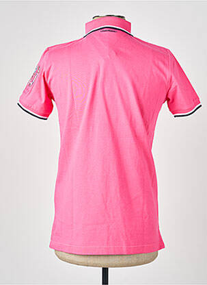 Polo tissage jersey manches courtes rose CAMBERABERO homme