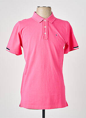 Polo stretch manches courtes rose CAMBERABERO homme