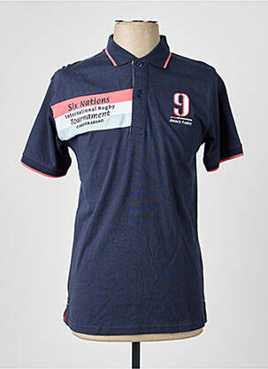Polo tissage jersey manches courtes bleu CAMBERABERO homme
