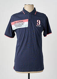 Polo tissage jersey manches courtes bleu CAMBERABERO homme