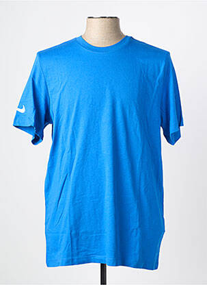 T-shirt stretch manches courtes bleu NIKE homme
