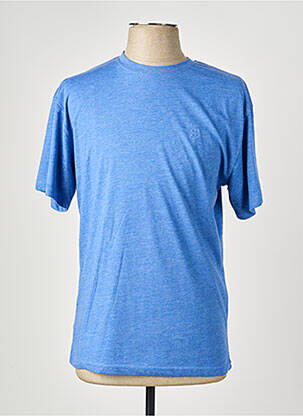 T-shirt tissage chiné manches courtes bleu BILL TORNADE homme