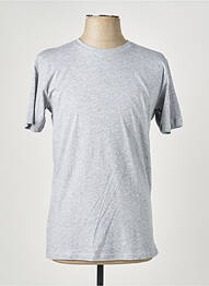 T-shirt tissage chiné manches courtes gris clair BILL TORNADE homme