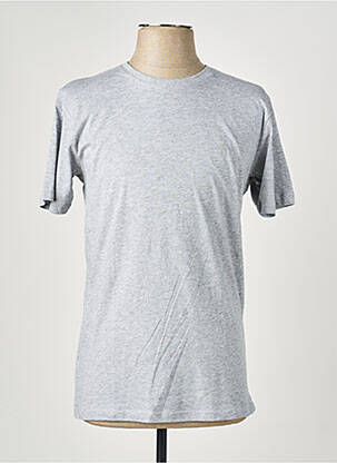 T-shirt tissage chiné manches courtes gris clair BILL TORNADE homme
