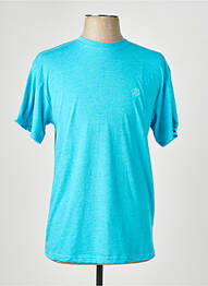 T-shirt tissage chiné manches courtes bleu clair BILL TORNADE homme