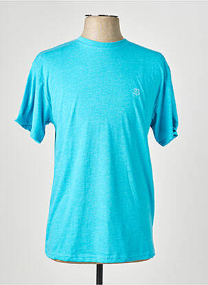 T-shirt tissage chiné manches courtes bleu clair BILL TORNADE homme