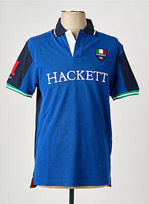 Polo stretch manches courtes bleu HACKETT homme