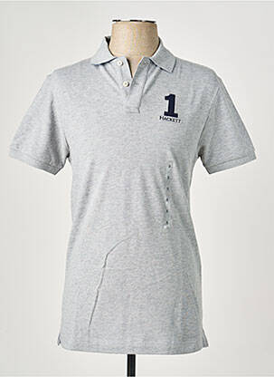 Polo tissage chiné manches courtes gris HACKETT homme