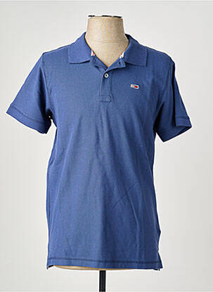 Polo stretch manches courtes bleu TOMMY HILFIGER homme