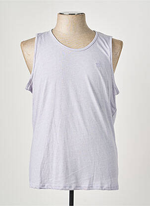 Débardeur tissage chiné sans manche violet BILL TORNADE homme