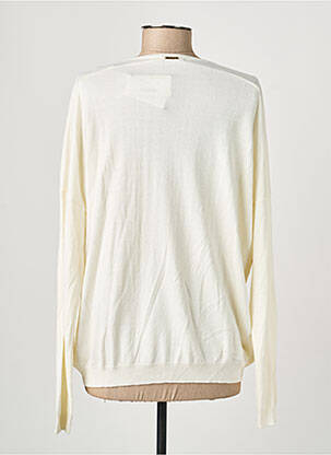 Pull col v manches longues beige ONE STEP femme