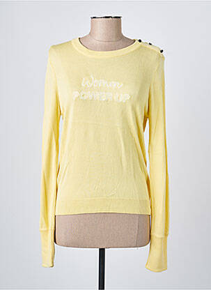 Pull col rond manches longues jaune I.CODE (By IKKS) femme