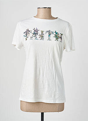 T-shirt imprimé fantaisie manches courtes beige IKKS femme