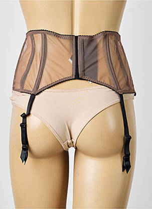 Guêpière/porte-jarretelle avec armature marron AUBADE femme