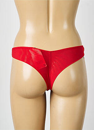 String tissage satiné rouge MORGAN femme