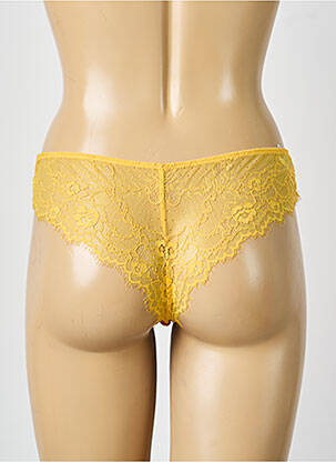 Tanga stretch jaune MORGAN femme