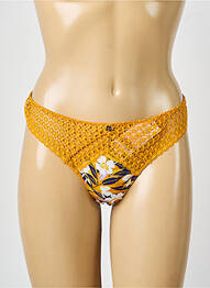 Culotte effet matière satinée jaune MORGAN femme