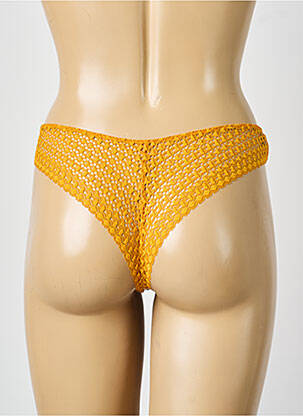 Culotte effet matière satinée jaune MORGAN femme