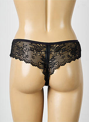 Tanga stretch noir PASSIONATA femme